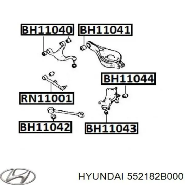 Comprar 552182B000 Hyundai/Kia Buje del brazo inferior trasero
