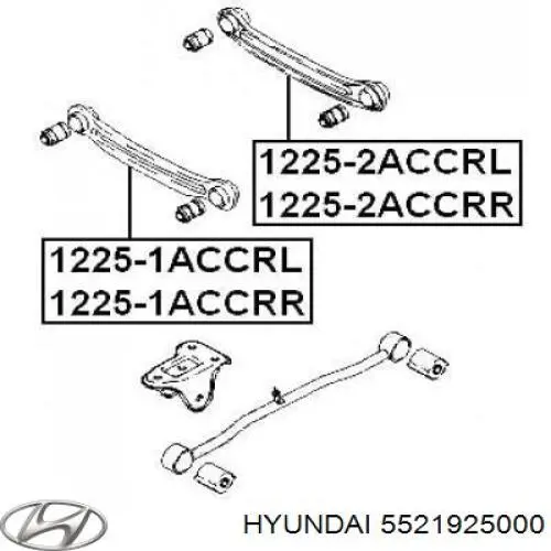 5521925000 Hyundai/Kia suspensión, barra transversal trasera, exterior