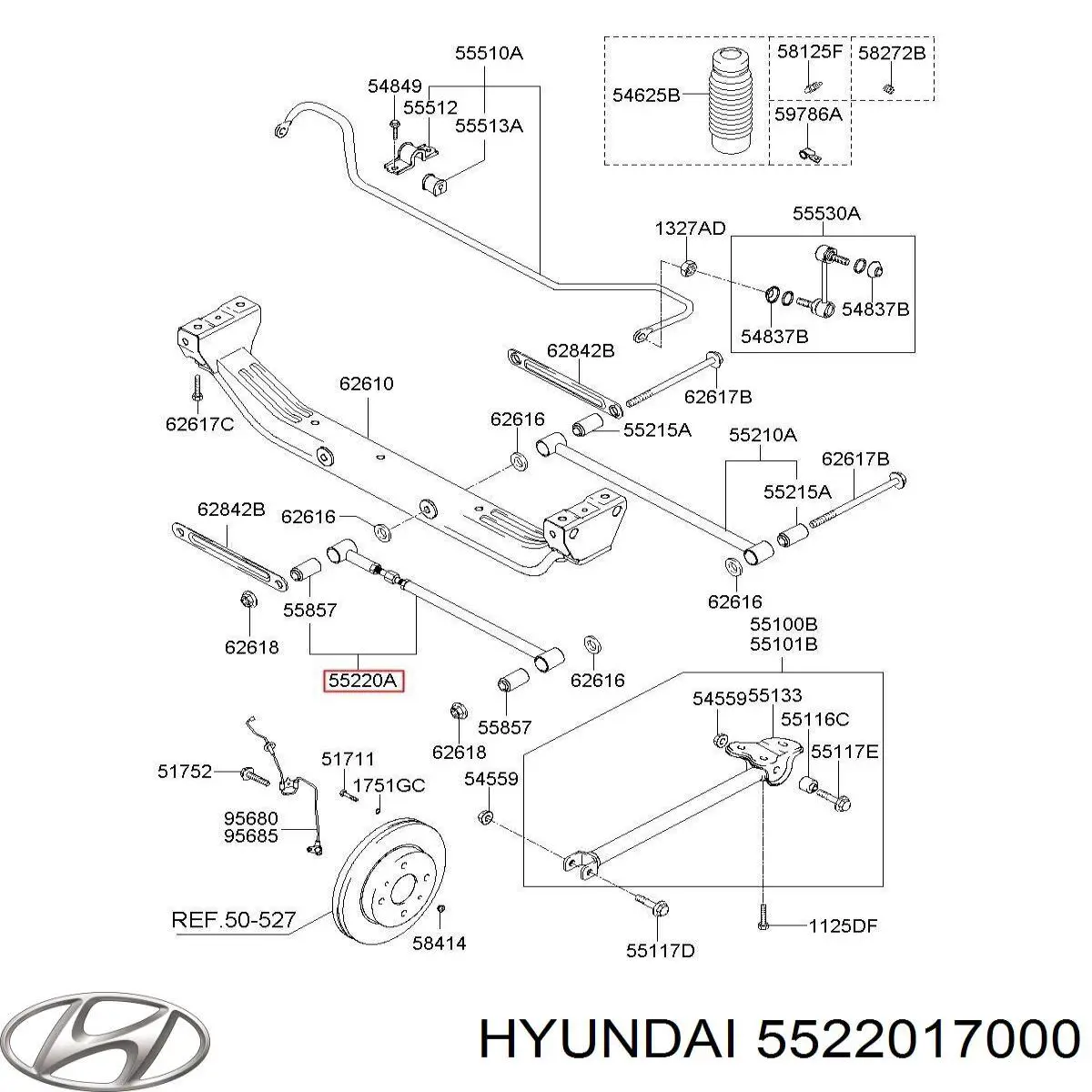 Comprar 5522017000 Hyundai/Kia Brazo inferior trasero izquierdo/derecho