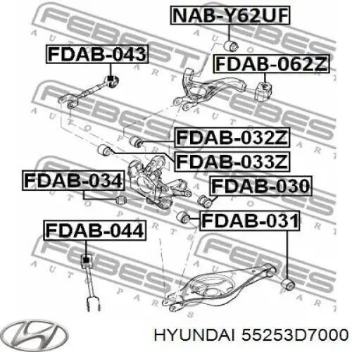 Comprar 55253D7000 Hyundai/Kia Buje de mangueta trasera