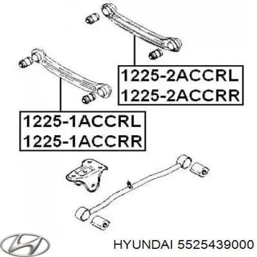 5525439000 Hyundai/Kia suspensión, barra transversal trasera
