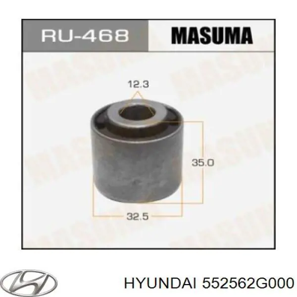 Buje interior del brazo transversal trasero 552562G000 Hyundai/Kia