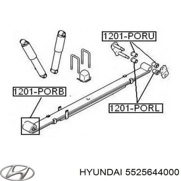 5525644000 Hyundai/Kia silentblock trasero de ballesta trasera