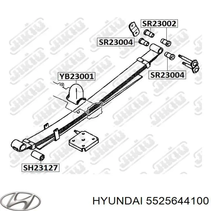 5525644100 Hyundai/Kia silentblock trasero de ballesta trasera