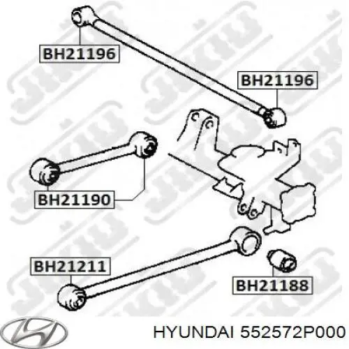 552572P000 Hyundai/Kia silentblock de mangueta trasera