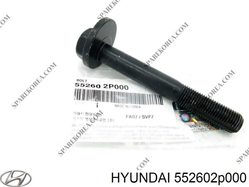 Perno de fijación, brazo oscilante Inferior Trasero,Interior HYUNDAI 552602P000