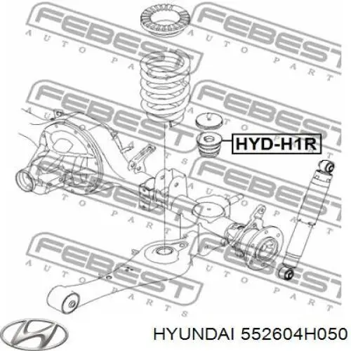 Tope de ballesta trasera 552604H050 Hyundai/Kia