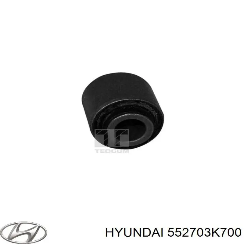 552703K700 Hyundai/Kia palanca de soporte suspension trasera longitudinal inferior izquierda/derecha