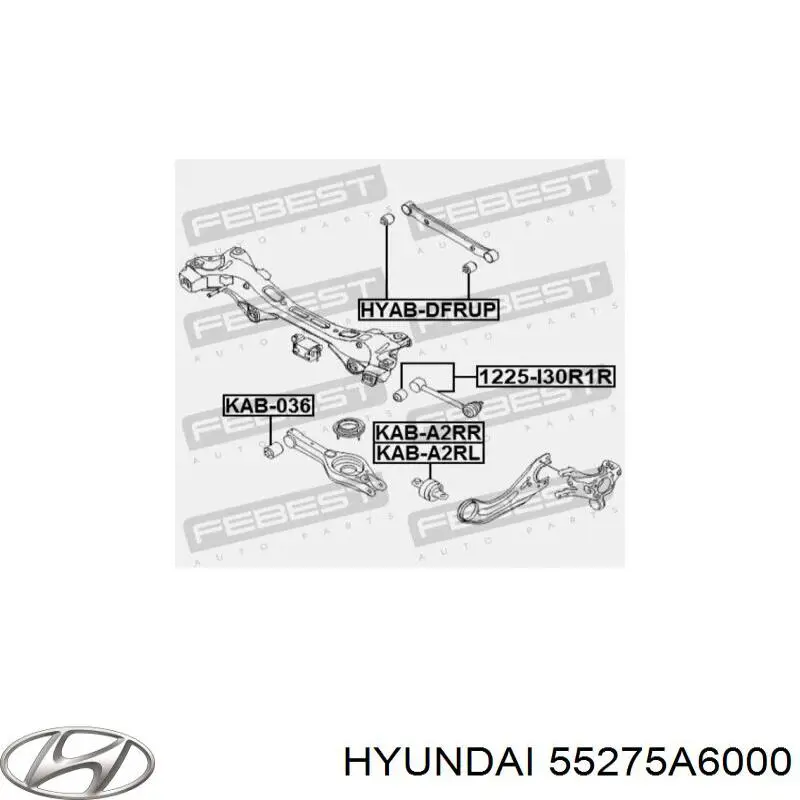 55275A6000 Hyundai/Kia suspensión, brazo oscilante, eje trasero