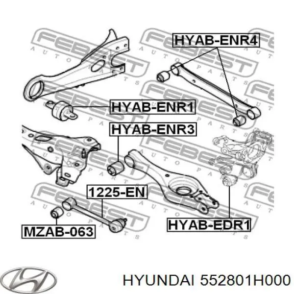 552801H000 Hyundai/Kia barra oscilante, suspensión de ruedas, eje trasero, superior derecha