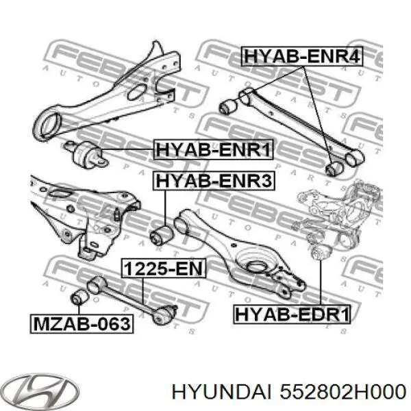 Comprar 552802H000 Hyundai/Kia Brazo de suspensión, trasera derecha