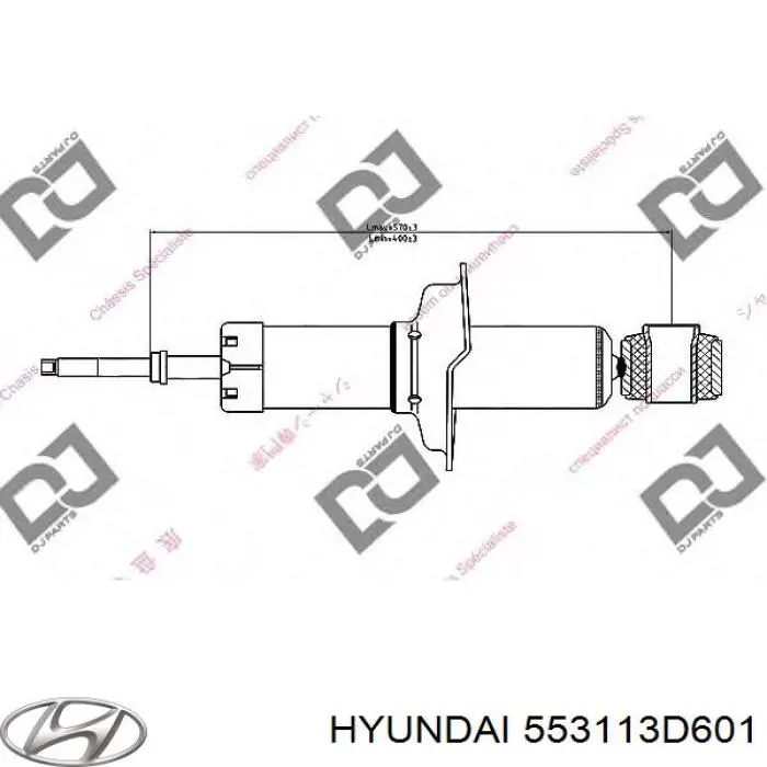 553113D601 Hyundai/Kia amortiguador trasero