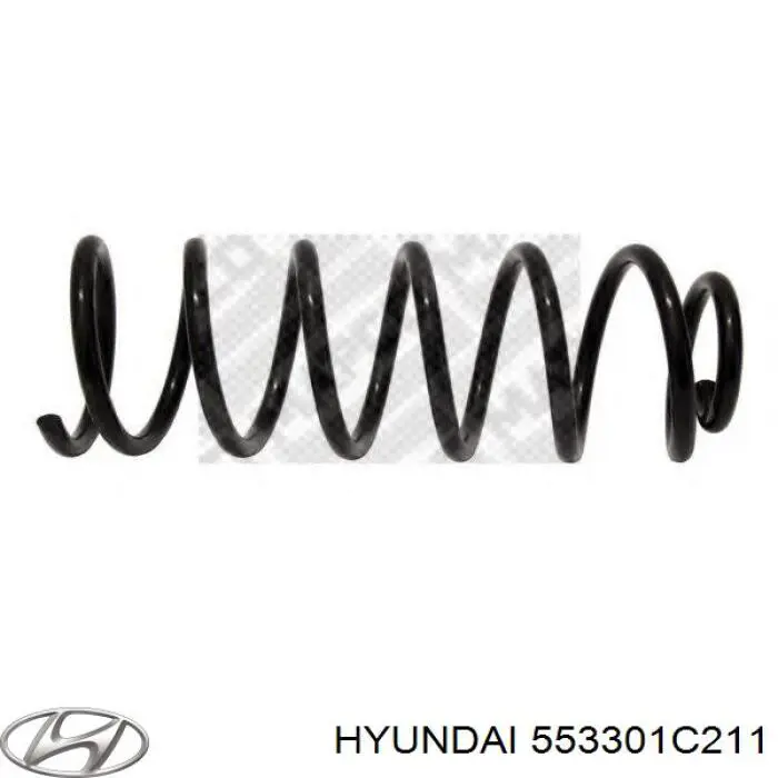 553301C211 Hyundai/Kia muelle de suspensión eje trasero