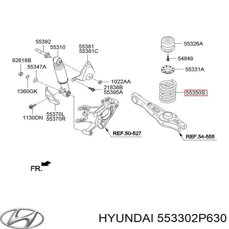 553302P630 Hyundai/Kia Muelle trasero
