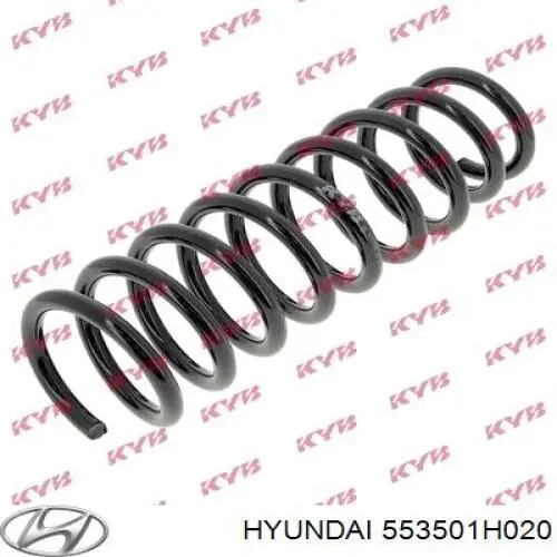 553501H020 Hyundai/Kia muelle de suspensión eje trasero