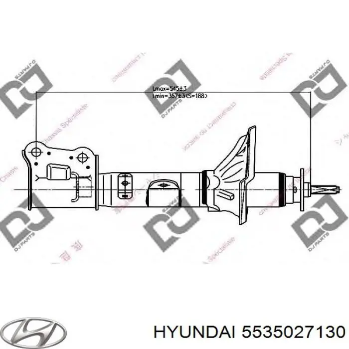 5535027130 Hyundai/Kia amortiguador trasero izquierdo