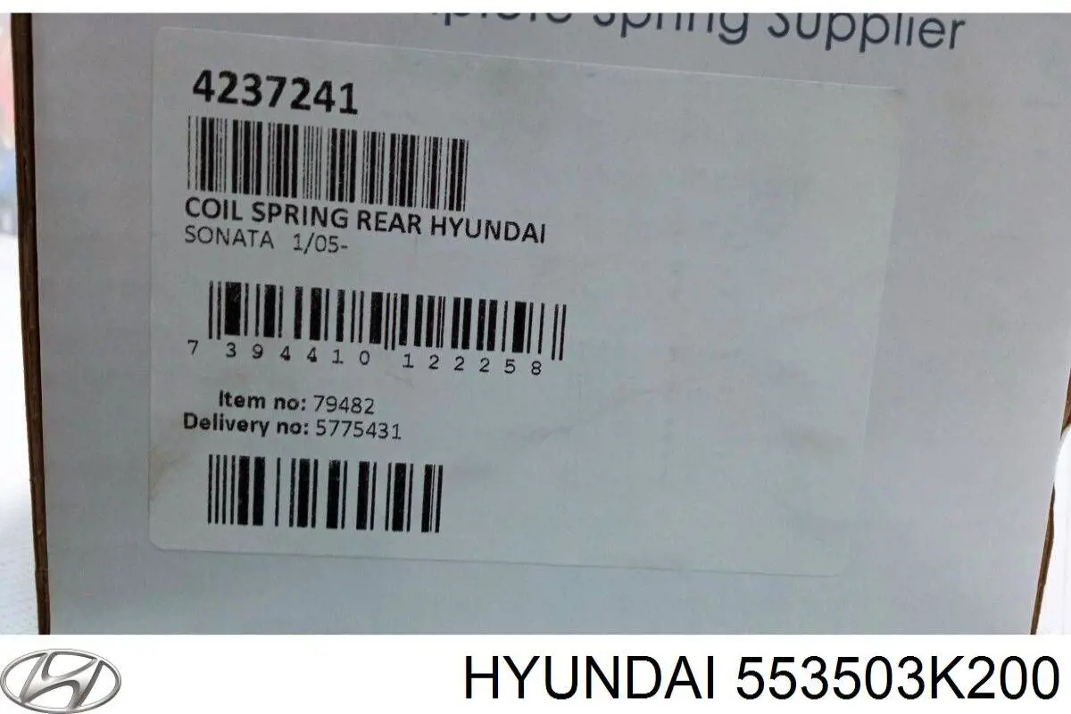 Comprar 553503K200 Hyundai/Kia Muelle de eje trasero