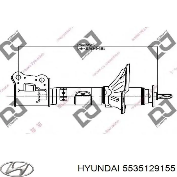 5535129155 Hyundai/Kia amortiguador trasero izquierdo