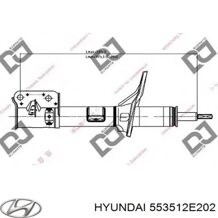 55351-2E202 Hyundai/Kia amortiguador trasero izquierdo