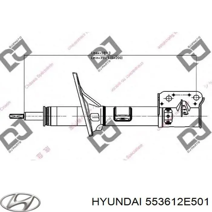 Comprar 553612E501 Hyundai/Kia Amortiguador trasero derecho