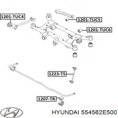 Silentblock del subchasis trasero Hyundai/Kia 554562E500 precio, desde 16,52 EUR