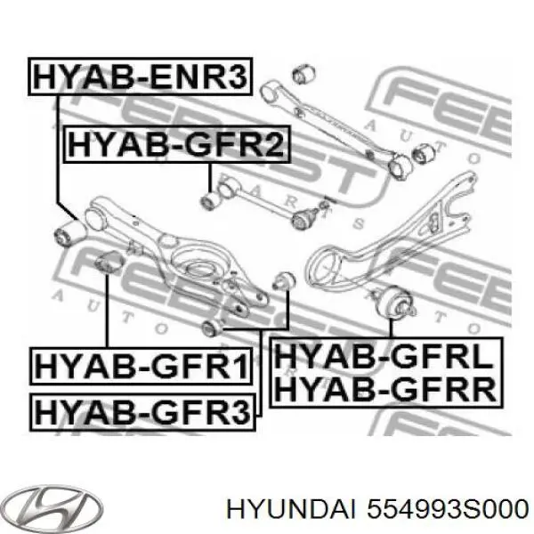 Comprar 554993S000 Hyundai/Kia Buje del brazo transversal trasero