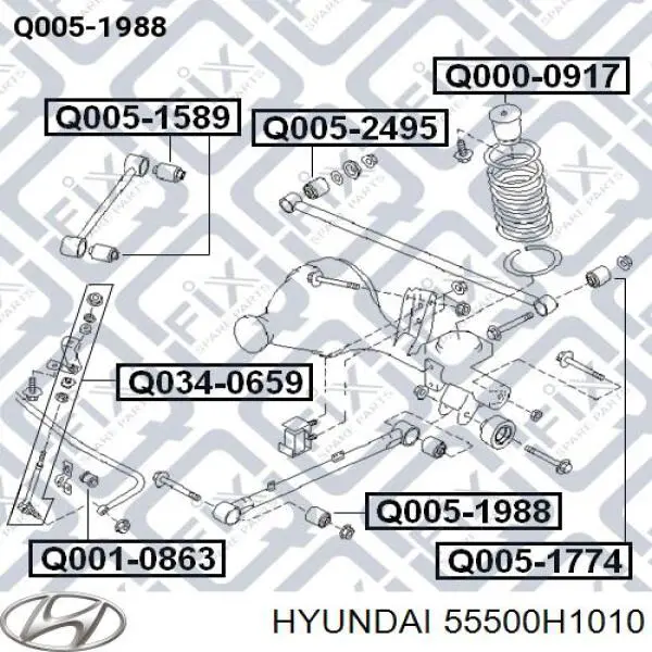 Brazo longitudinal inferior trasero izquierdo/derecho Hyundai/Kia 55500H1010 precio, desde 62,44 EUR