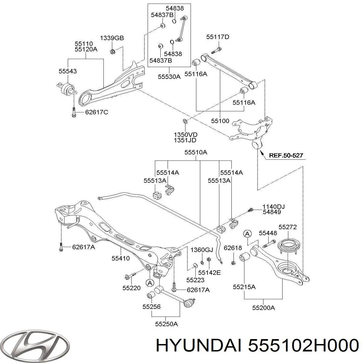 Estabilizador trasero para Hyundai Elantra (HD)