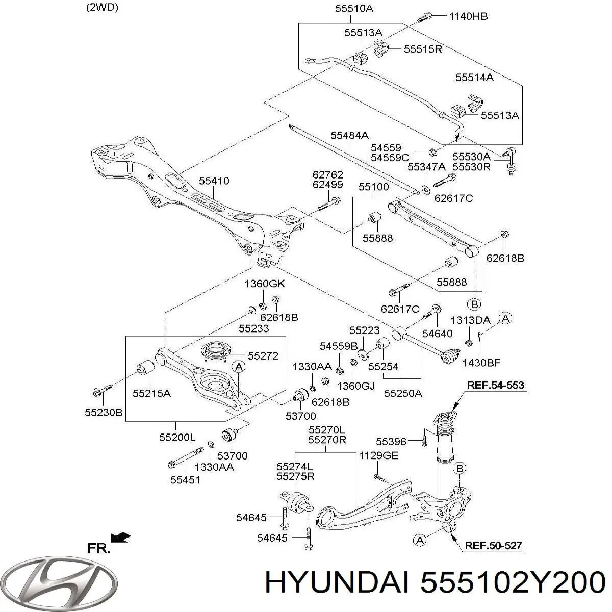 555102Y200 Hyundai/Kia estabilizador trasero