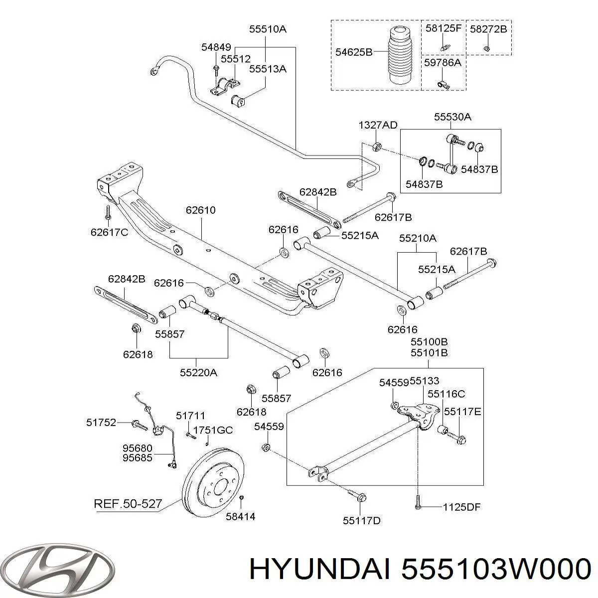 555103W000 Hyundai/Kia estabilizador trasero