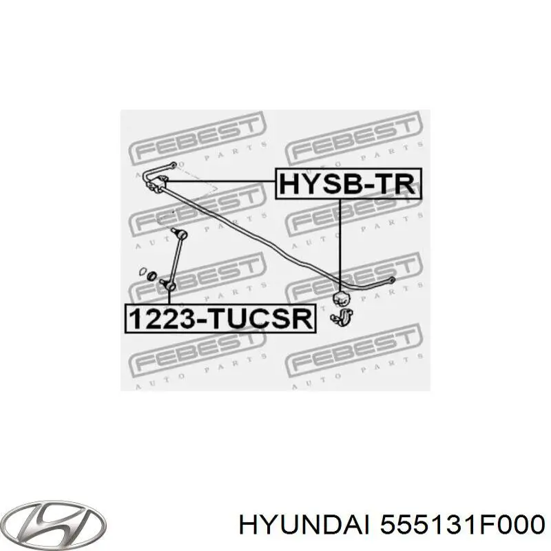 Comprar 555131F000 Hyundai/Kia Buje de barra estabilizadora trasera