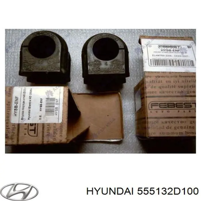 Soporte, estabilizador eje trasero Hyundai/Kia 555132D100