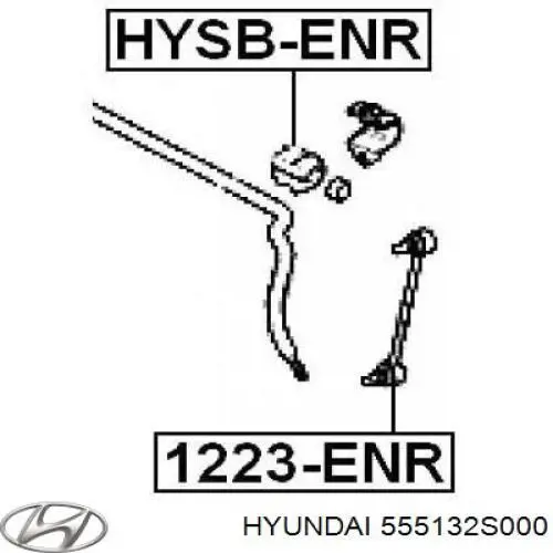 Comprar 555132S000 Hyundai/Kia Buje de barra estabilizadora trasera