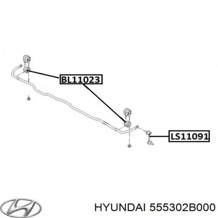 555302B000 Hyundai/Kia soporte de barra estabilizadora trasera