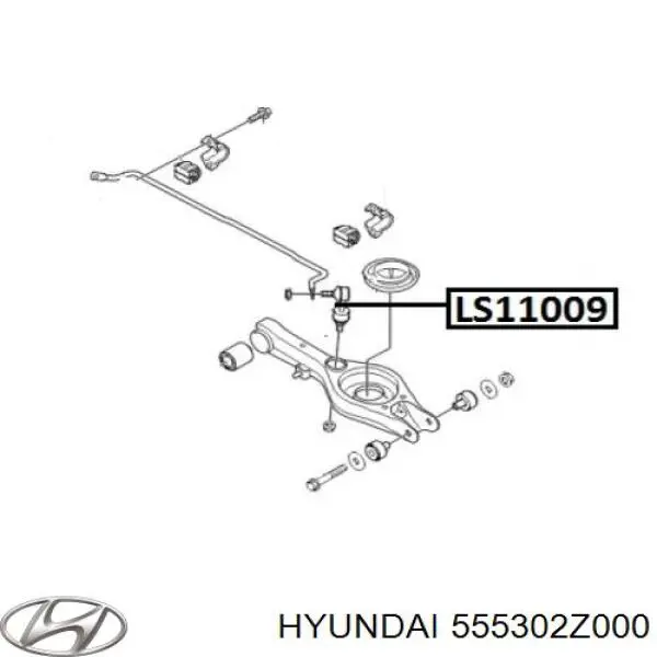 555302Z000 Hyundai/Kia soporte de barra estabilizadora trasera
