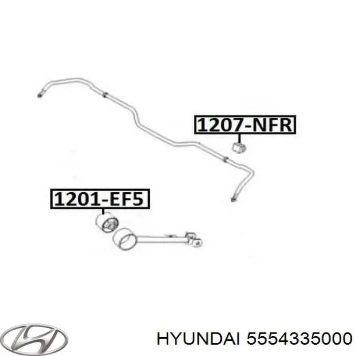 Bloque silencioso Trasero Brazo Trasero Delantero para Hyundai Sonata (EU4)
