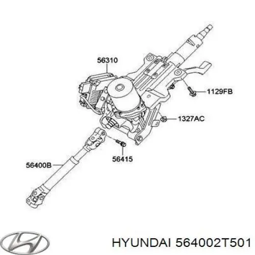 564002T501 Hyundai/Kia columna de dirección inferior