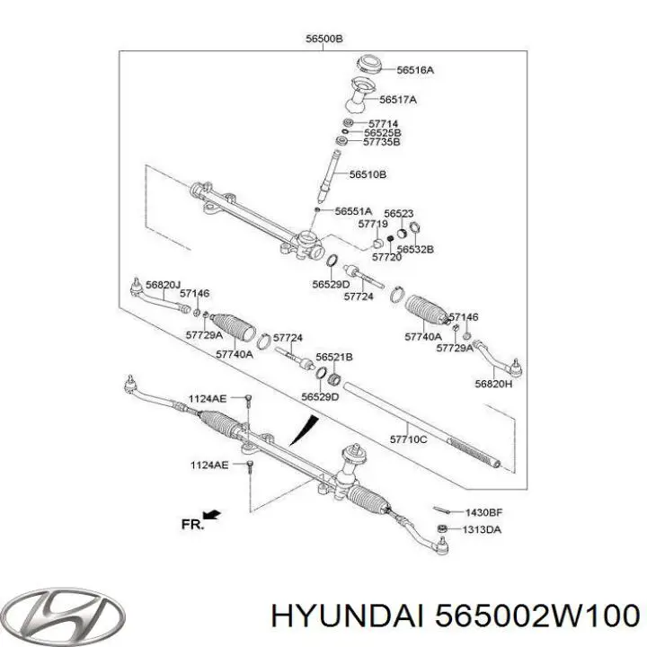 Caja de dirección para Hyundai Santa Fe (DM)