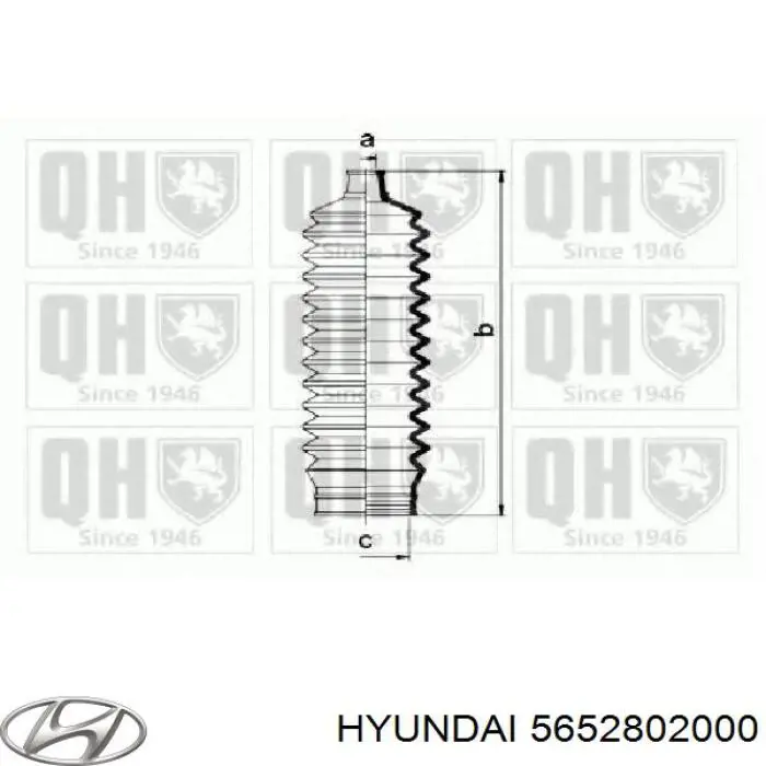5652802000 Hyundai/Kia bota de direccion izquierda (cremallera)
