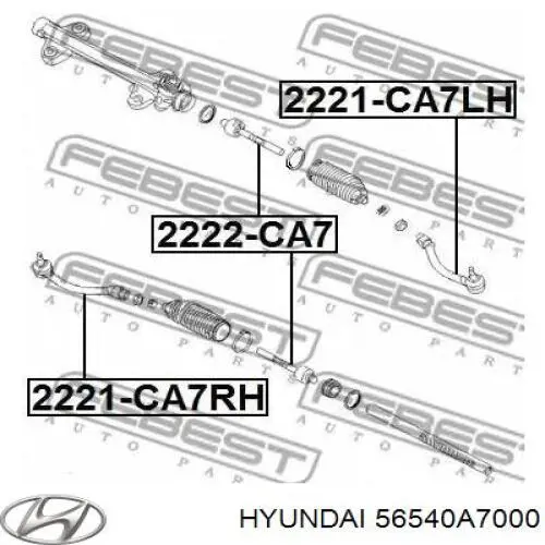 56540A7000 Hyundai/Kia barra de acoplamiento