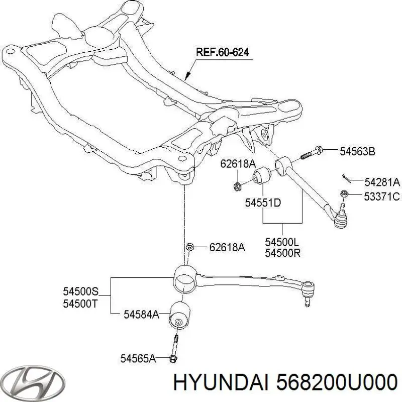 Comprar 568200U000 Hyundai/Kia Rótula barra de acoplamiento exterior