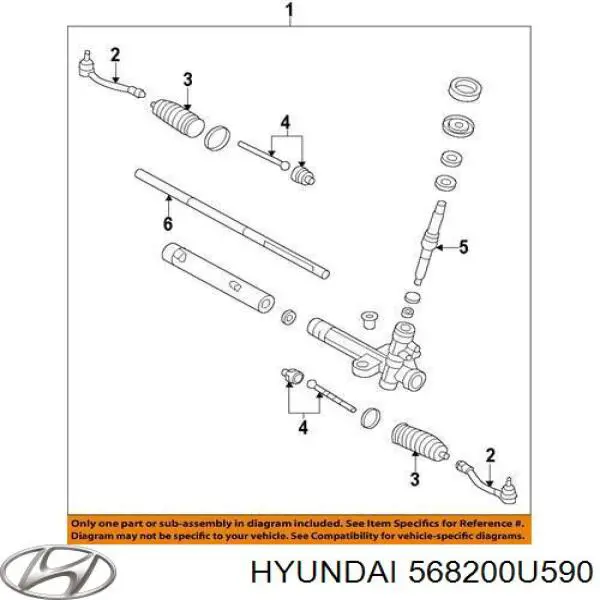 Comprar 568200U590 Hyundai/Kia Rótula barra de acoplamiento exterior