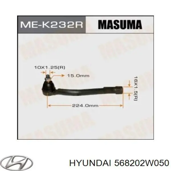 568202W050 Hyundai/Kia Rótula de dirección