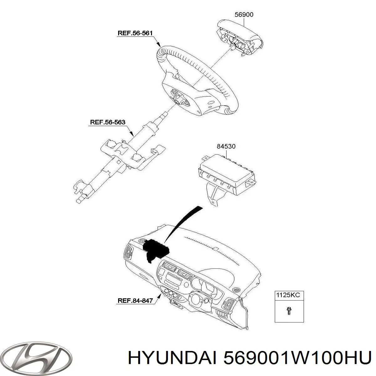 Comprar 569001W100HU Hyundai/Kia Airbag lateral lado conductor