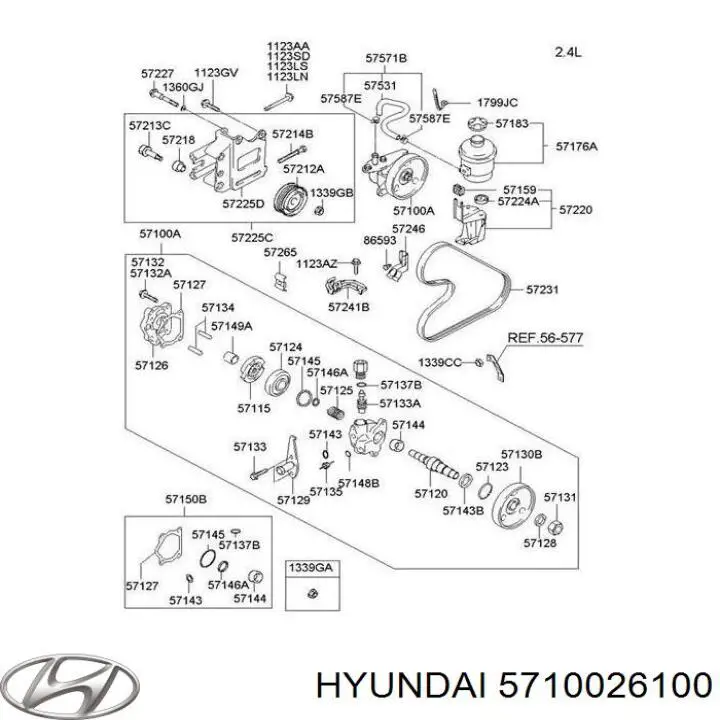 Bomba de dirección asistida  Hyundai/Kia 5710026100 precio, desde 109,79 EUR