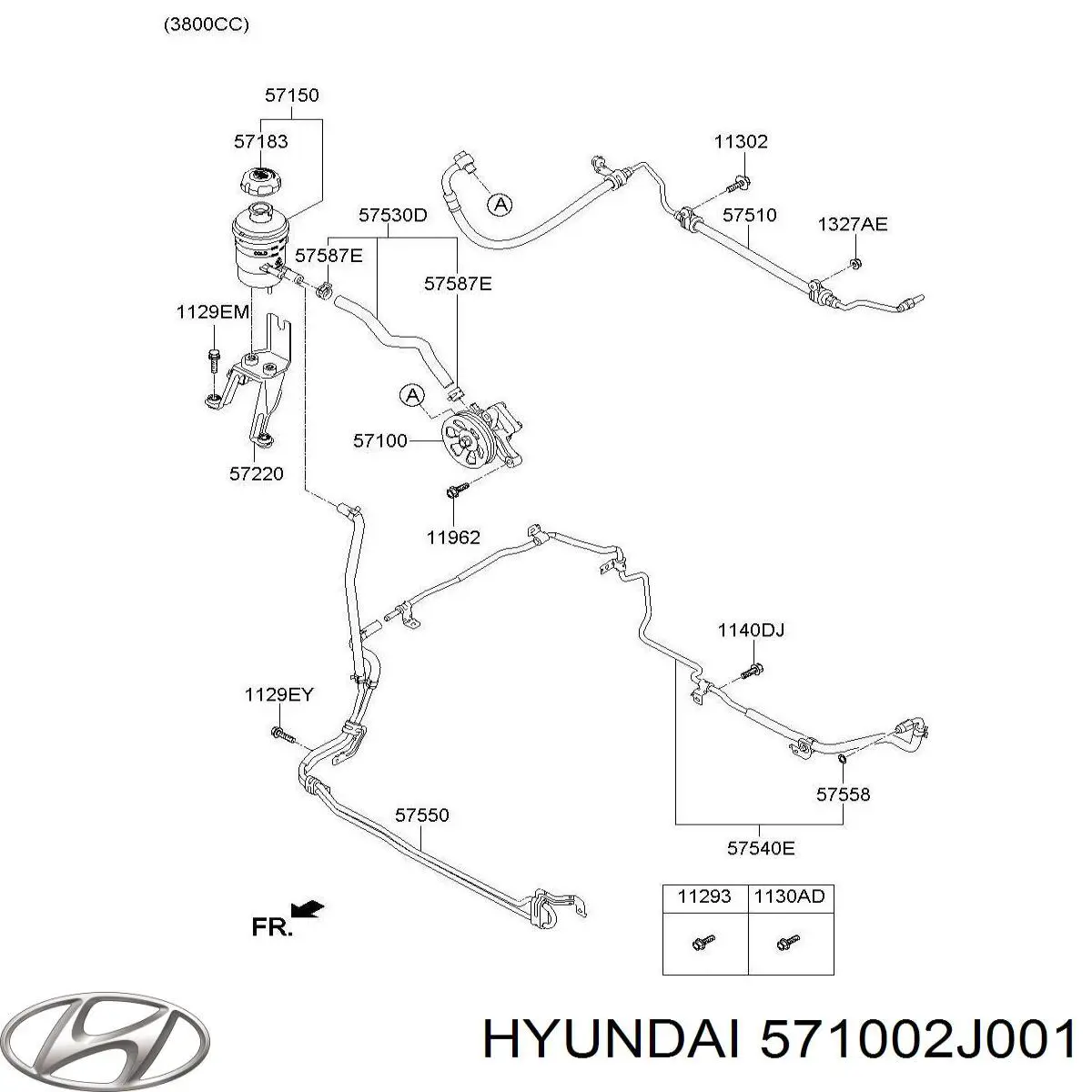 571002J001 Hyundai/Kia bomba hidráulica de dirección