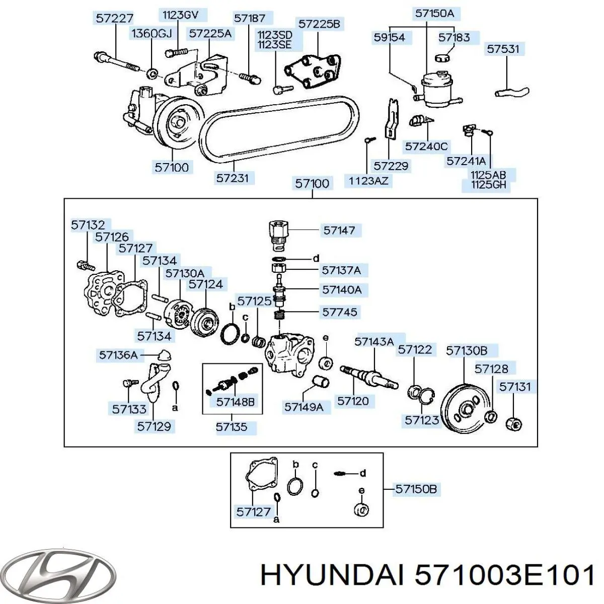 Bomba de dirección asistida  Hyundai/Kia 571003E101 precio, desde 84,22 EUR