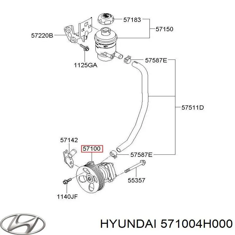 Comprar 571004H000 Hyundai/Kia Bomba servodireccion