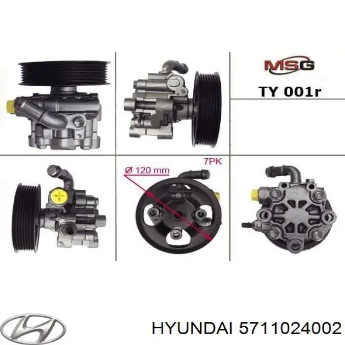Bomba de dirección asistida  Hyundai/Kia 5711024000 precio, desde 52,27 EUR