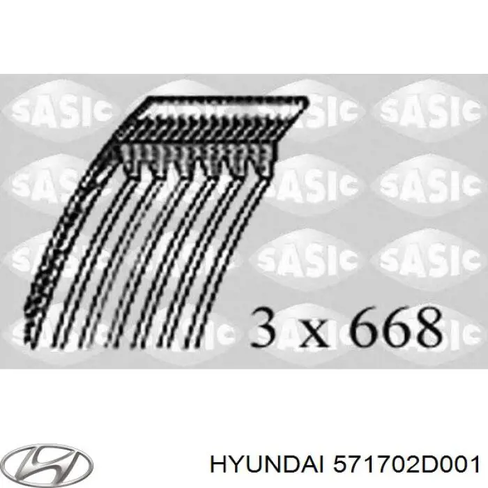 571702D001 Hyundai/Kia correa trapezoidal